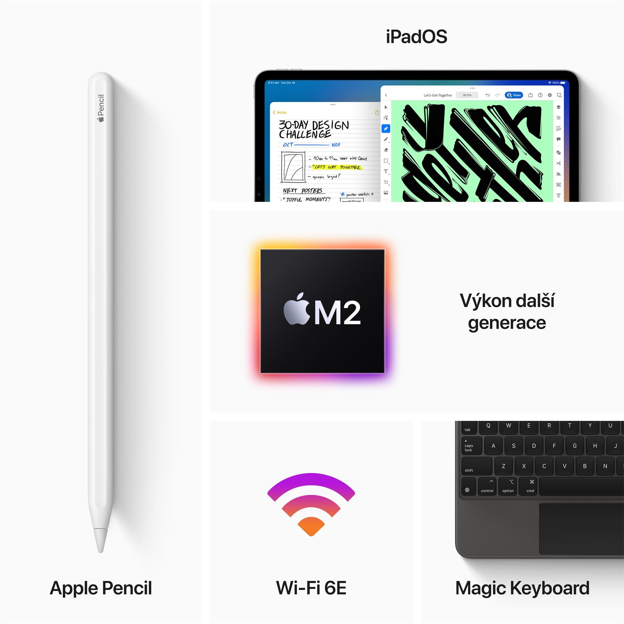 Apple iPad Pro M2 2022 12,9" Wi-Fi 512GB Space Grey (MNXU3FD/A)