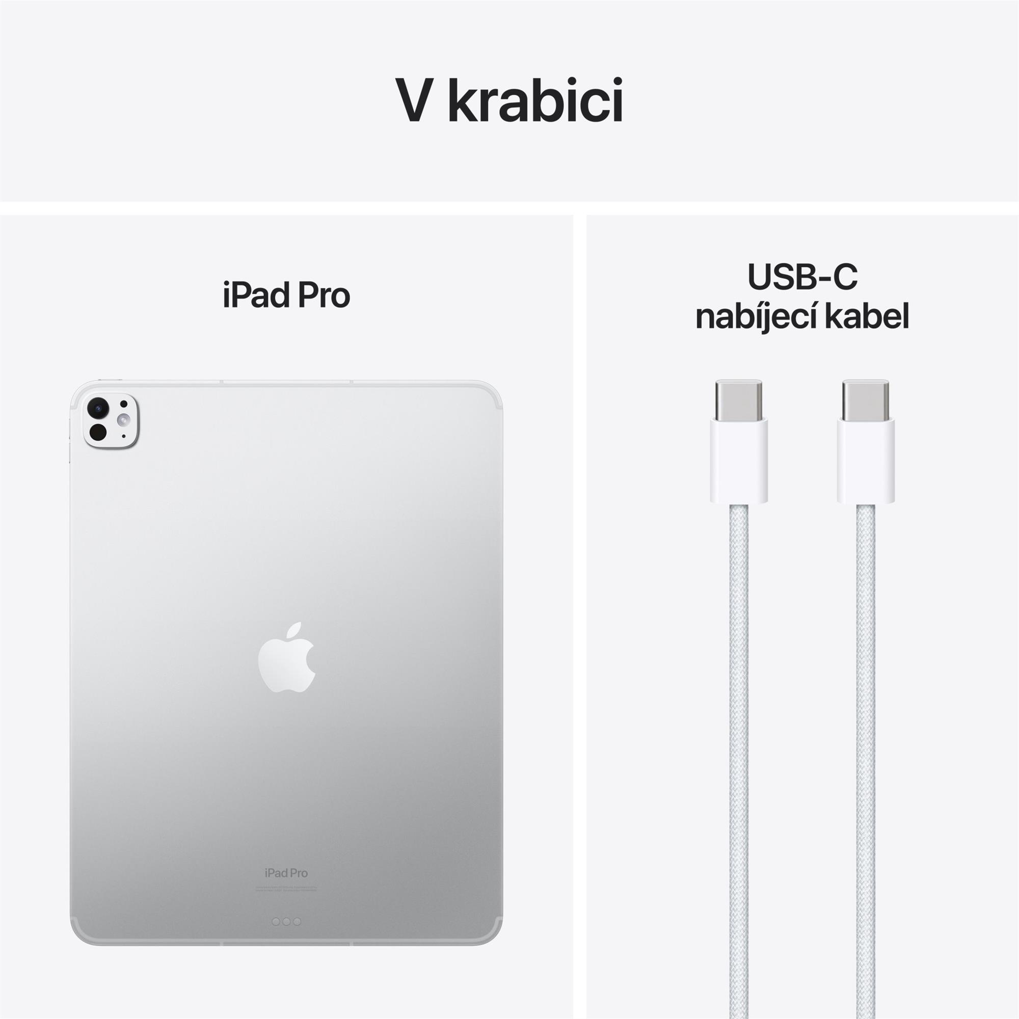 Apple iPad Pro M4 2024 13" Wi-Fi + Cellular 1TB Strieborné sklo s nanotextúrou (MWT03HC/A)