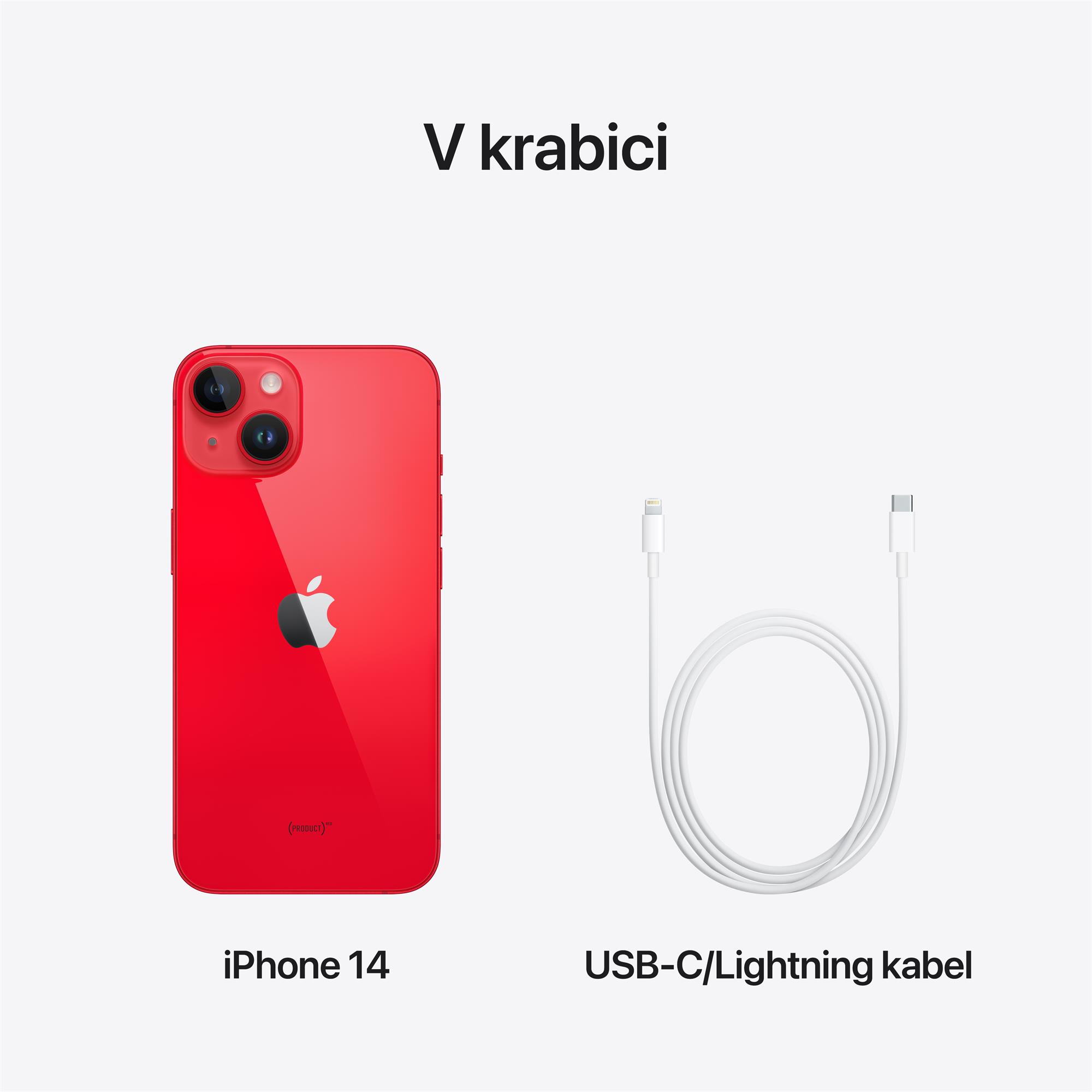 APPLE iPhone 14 256GB produkt ČERVENÝ (mpwh3yc/a)