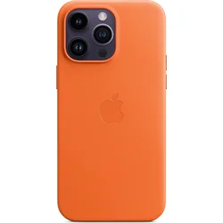 Apple iPhone kožený kryt s MagSafe na iPhone 14 Pro Max, oranžový