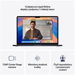 Apple MacBook Air 13, M4 16GB,256GB, midnight, CZ znaky