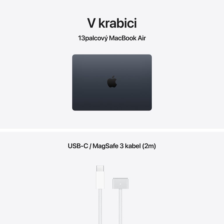Apple MacBook Air 13" M5 16 GB, 512 GB SSD, polnočná čierna