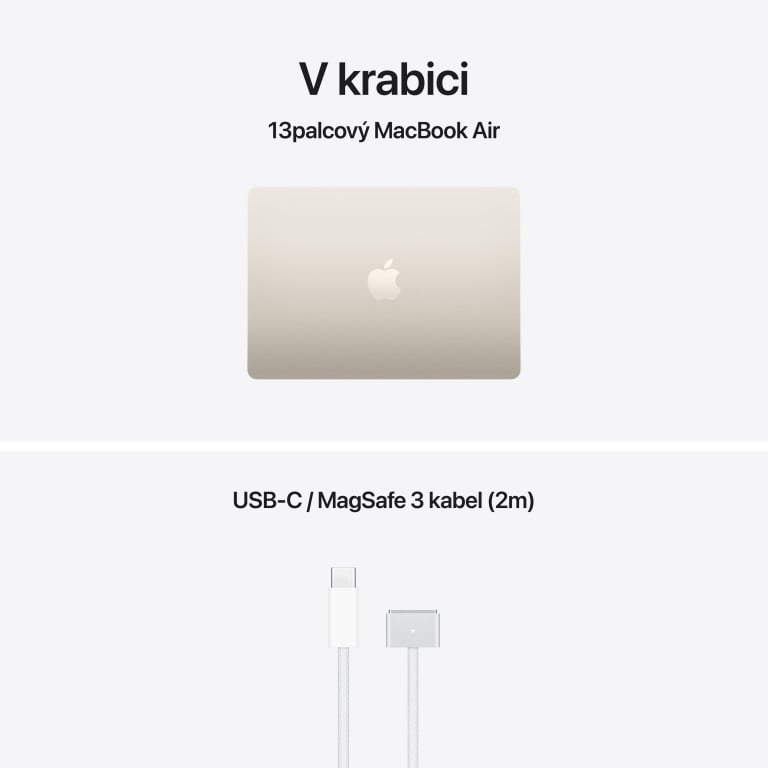 Apple MacBook Air 13" M5 16GB, 512GB SSD, hvězdně bílá
