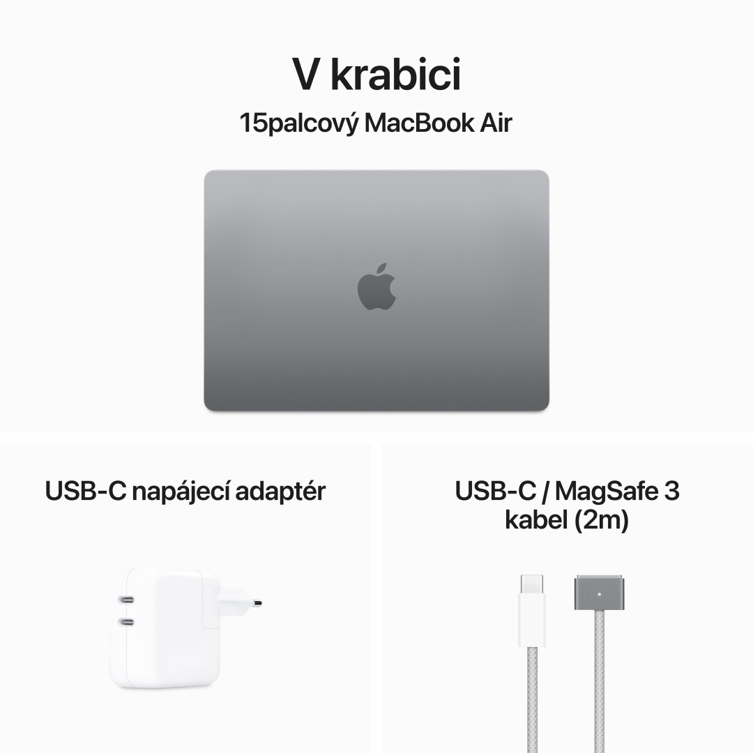 Apple MacBook Air 15'',M3 8-core CPU/10-core GPU,256GB,8GB,Space Grey (mrym3cz/a)