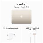 Apple MacBook Air 15'',M3 8-jadrový CPU/10-jadrový GPU,512 GB,16 GB,Starlight (mxd33cz/a)