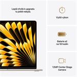 Apple MacBook Air 15" M4 16GB/256GB SSD, hvězdně bílá, SK klávesnice