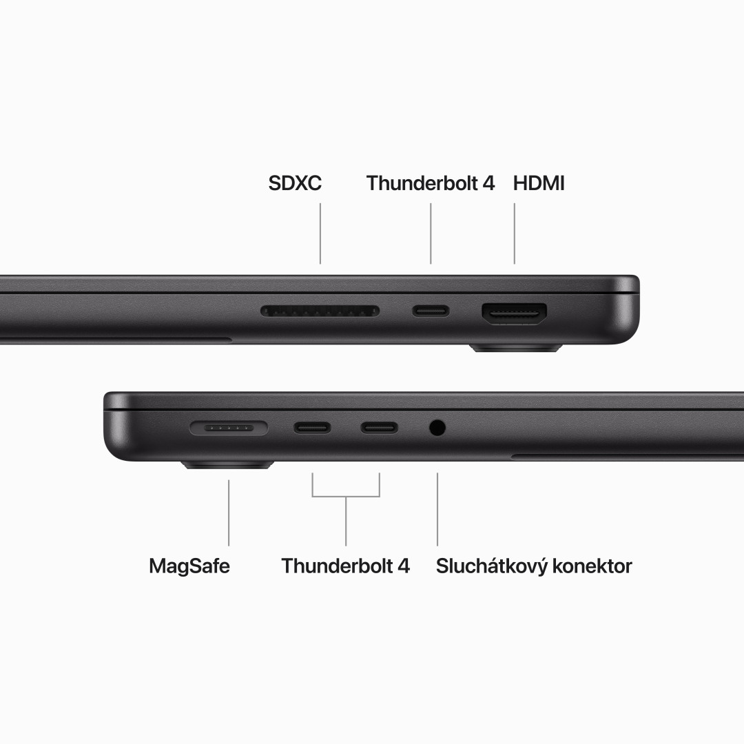 Apple MacBook Pro 14'' M3 Pro CZ 2023 Vesmírně černý (MRX43CZ/A)