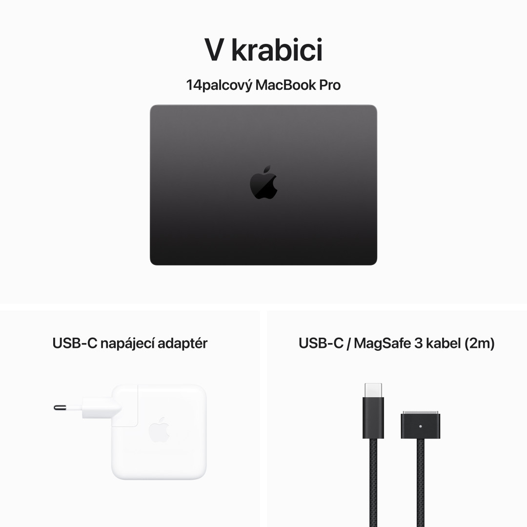 Apple MacBook Pro 14'' M3 Pro CZ 2023 Vesmírně černý (MRX43CZ/A)