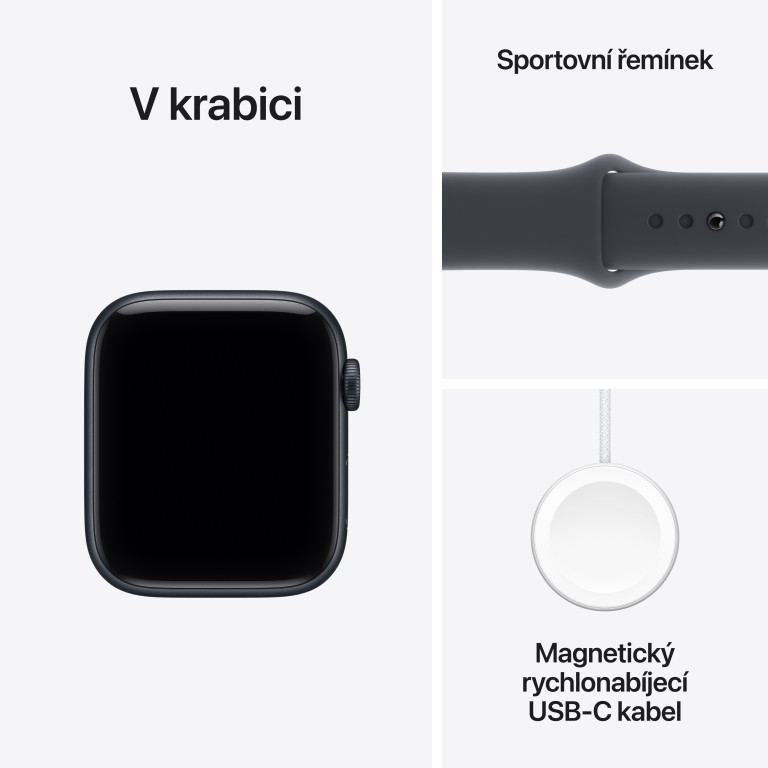 Apple Watch SE 3 GPS 40mm Aluminium Case Midnight Sport Band - S/M