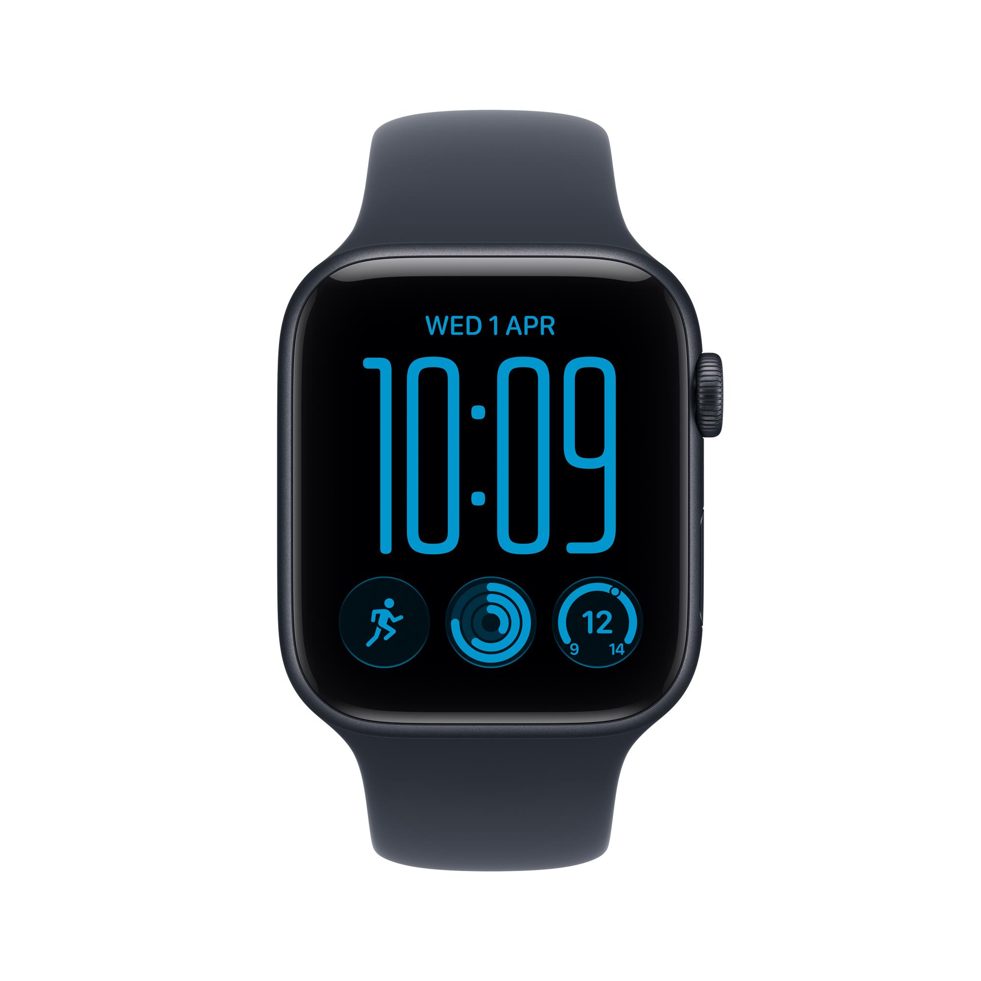 Apple Watch SE 3 GPS 40mm Midnight Aluminium Case with Navy Blue Sport Band - M/L