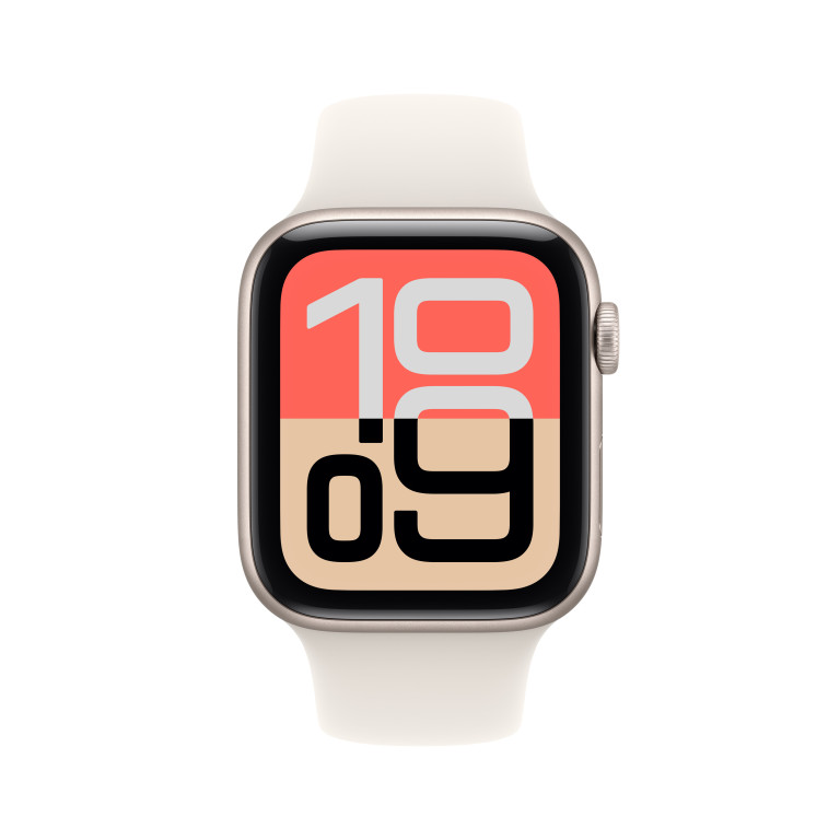 Apple Watch SE 3 GPS 44mm hliníkové puzdro Starlight Sport Band - S/M