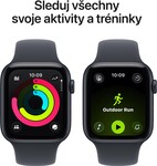 Apple Watch SE 3 GPS + Cellular 40mm Midnight Aluminium Case with Navy Blue Sport Band - S/M