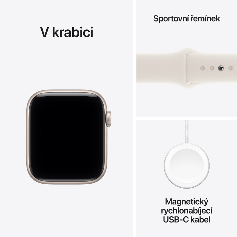 Apple Watch SE 3 GPS + Cellular 40mm športový remienok Starlight - S/M