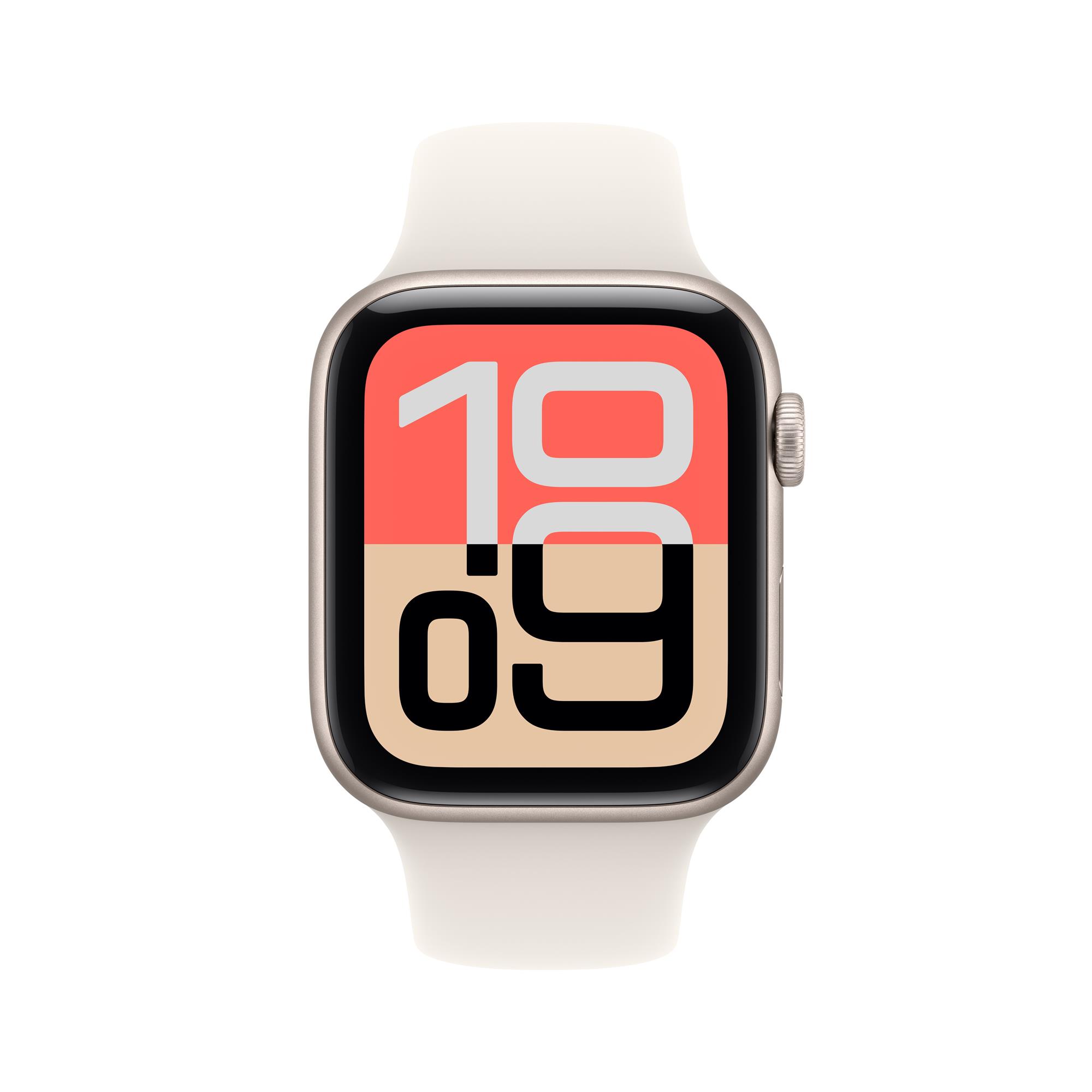 Apple Watch SE 3 GPS + Cellular 40mm Starlight Aluminium Case with Sand Sport Band - S/M