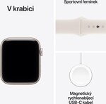 Apple Watch SE 3 GPS + Cellular 40mm Starlight Aluminium Case with Sand Sport Band - S/M