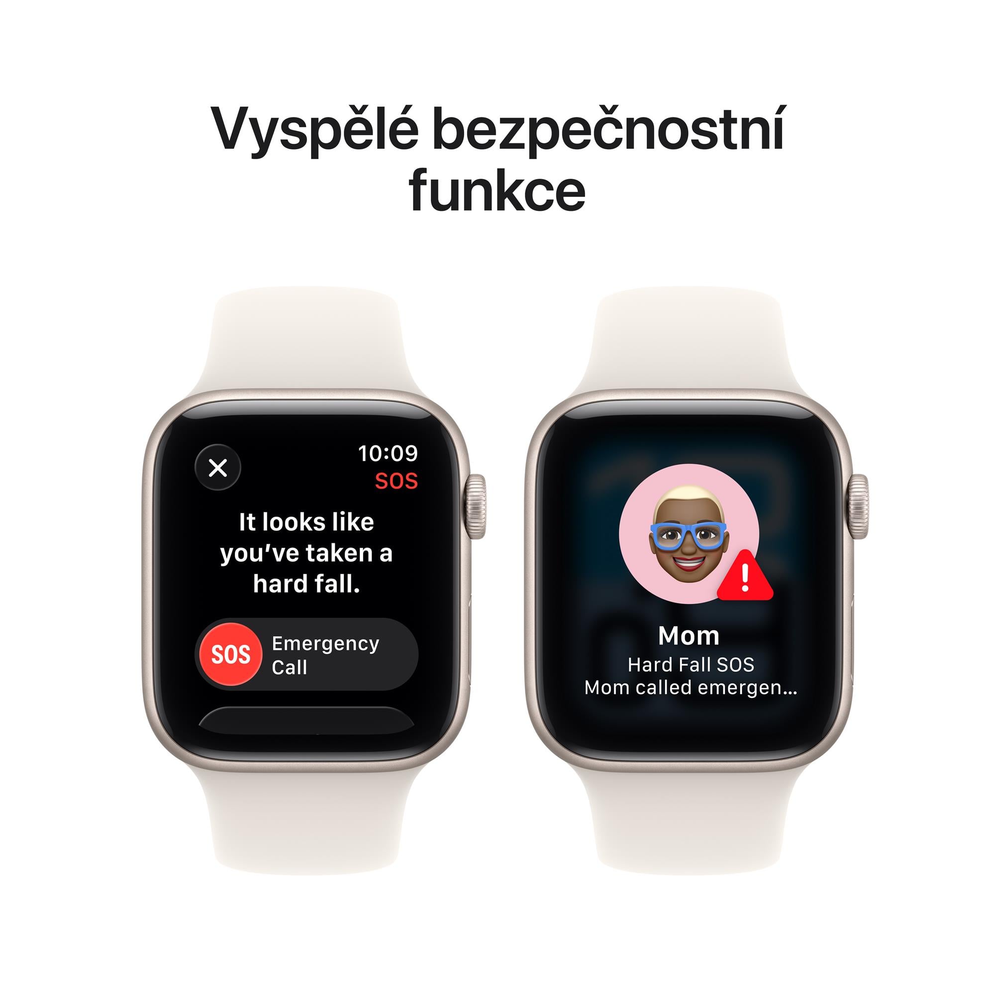 Apple Watch SE 3 GPS + Cellular 44 mm, hliníkové puzdro v odtieni Starlight s remienkom Sand Sport – S/M