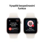 Apple Watch SE 3 GPS + Cellular 44mm hliníkové puzdro Starlight so športovým remienkom Starlight - M/L