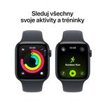 Apple Watch SE 3 GPS + Cellular 44mm Midnight Aluminium Case with Navy Blue Sport Band - M/L