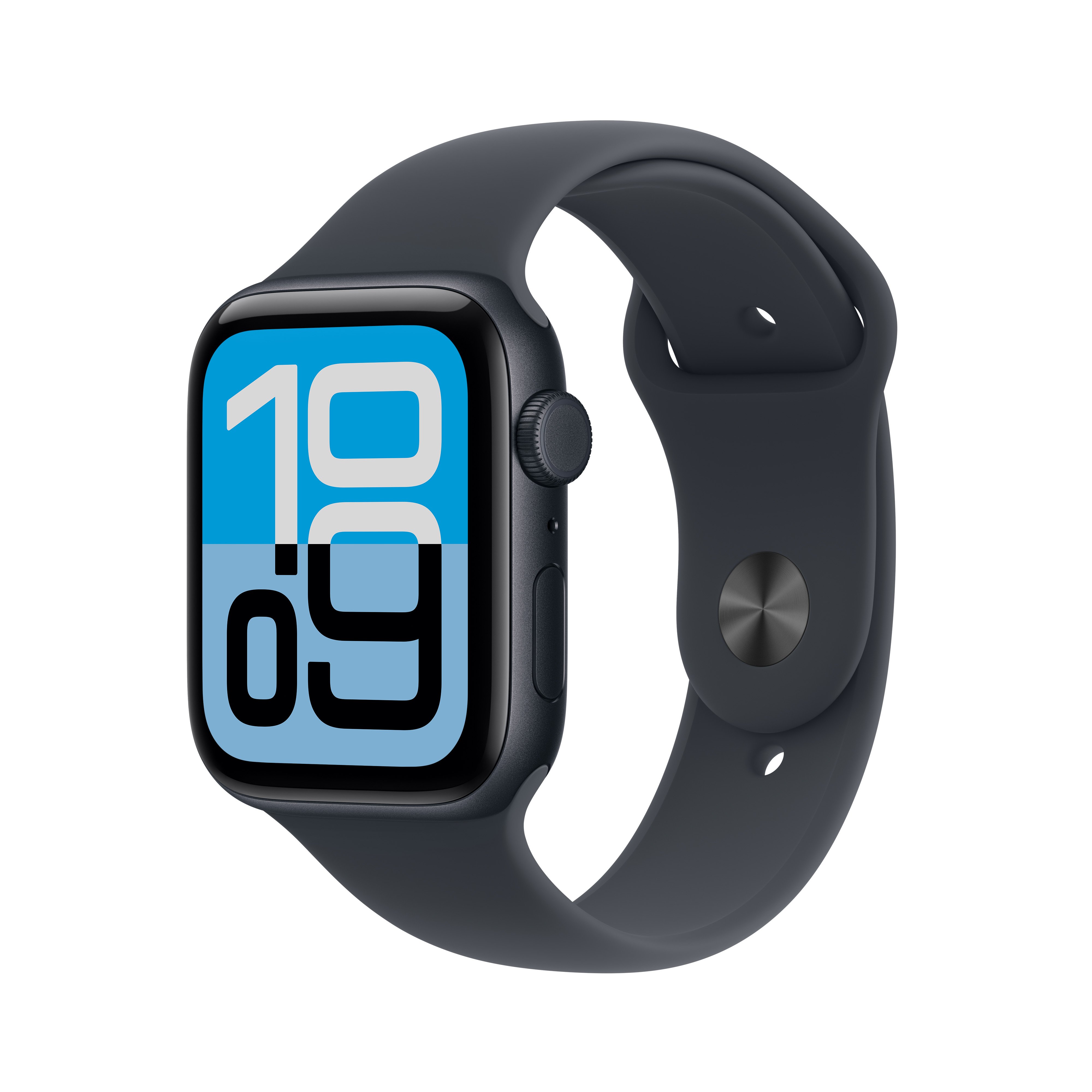 Apple Watch SE 3 GPS + Cellular 44mm Midnight Aluminium Case with Navy Blue Sport Band - S/M