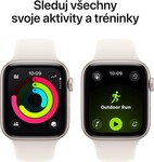 Apple Watch SE 3 GPS + Cellular 44mm Starlight Aluminium Case with Sand Sport Band - S/M