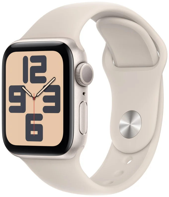 Apple Watch SE 40 mm Star White Aluminium s bielym športovým remienkom - M/L