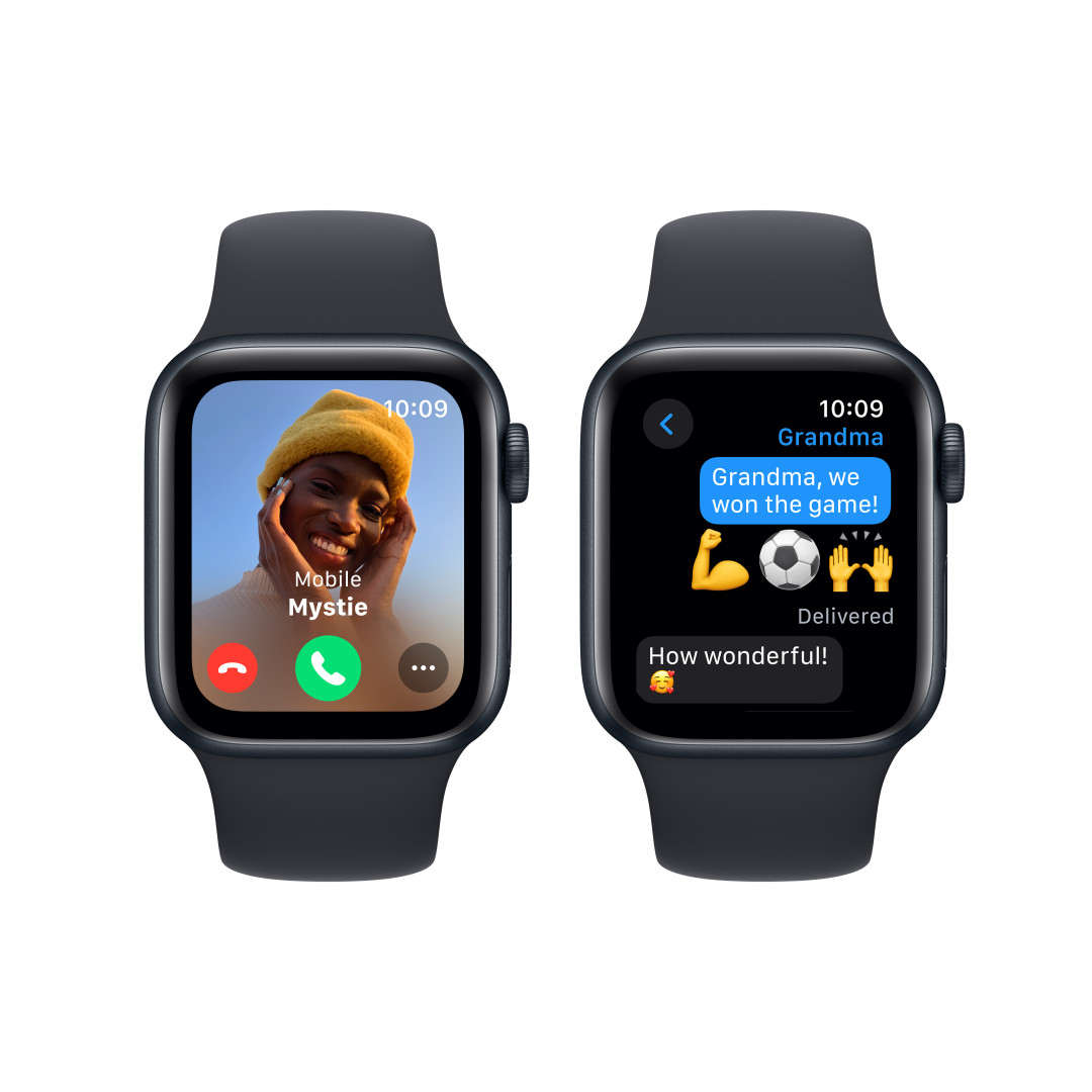 Apple Watch SE 40mm Temně inkoustový hliník s temně inkoustovým sportovním řemínkem - M/L