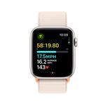 Apple Watch SE 44 mm Star White Aluminium s bielym športovým remienkom