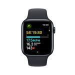 Apple Watch SE 44mm Temně inkoustový hliník s temně inkoustovým sportovním řemínkem - S/M