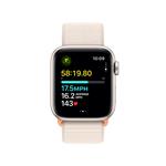 Apple Watch SE Cellular 40mm Hvězdně bílý hliník s hvězdně bílým provlékacím sportovním řemínkem