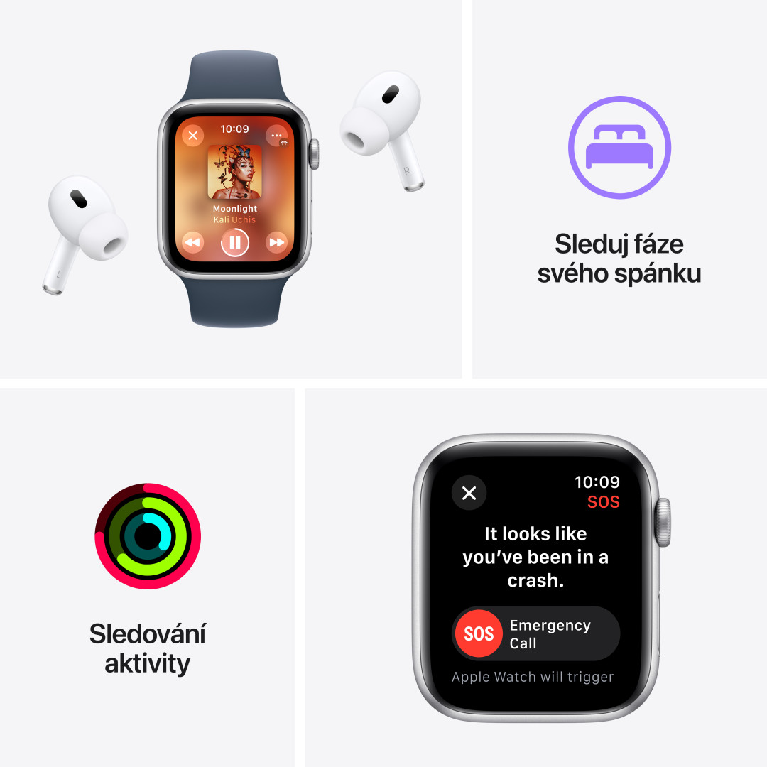 Apple Watch SE Cellular 40mm Hvězdně bílý hliník s hvězdně bílým sportovním řemínkem - S/M