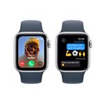 Apple Watch SE Cellular 40mm Stříbrný hliník s bouřkově modrým sportovním řemínkem - M/L
