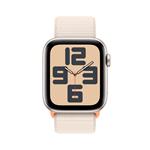Apple Watch SE Cellular 44mm Hvězdně bílý hliník s hvězdně bílým provlékacím sportovním řemínkem