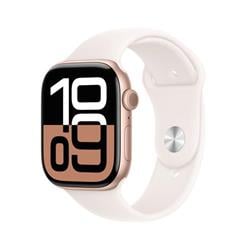 Apple Watch Series 10 GPS 42mm Rose Gold Aluminium Case with Light Blush Sport Band - S/M (MWWH3QC/A)