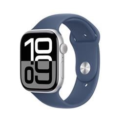 Apple Watch Series 10 GPS 42mm Silver Aluminium Case with Denim Sport Band - S/M (MWWA3QC/A)