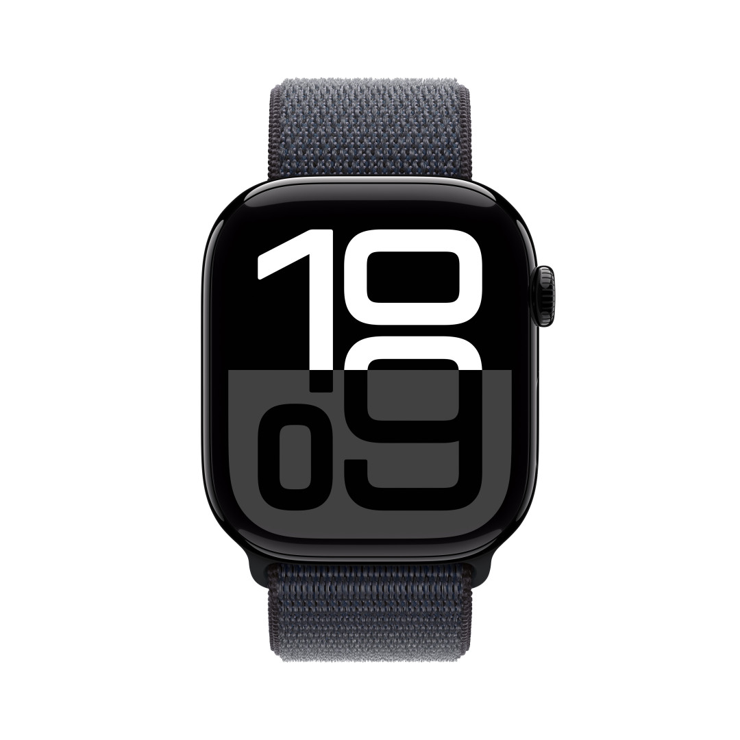 Apple Watch Series 10 GPS 46mm Jet Black Aluminium Case with Ink Sport Loop (MWWR3QC/A)