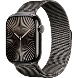 Apple Watch Series 10 GPS + Cellular 42mm bridlicové titánové puzdro s bridlicovou milánskou slučkou (MX053QC/A)
