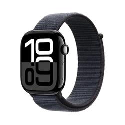 Apple Watch Series 10 GPS + Cellular 42mm Jet Black Aluminium Case with Ink Sport Loop (MWX83QC/A)