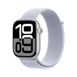 Apple Watch Series 10 GPS + Cellular 42mm Silver Aluminium Case with Blue Cloud Sport Loop (MWX53QC/A)