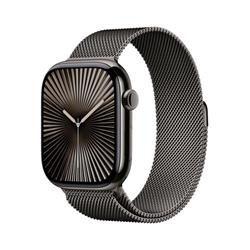 Apple Watch Series 10 GPS + Cellular 46mm bridlicové titánové puzdro s bridlicovou milánskou slučkou - S/M (MC7R4QC/A)
