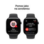 Apple Watch Series 10 GPS + Cellular 46mm bridlicové titánové puzdro s čiernym športovým remienkom - M/L (MWYE3QC/A)
