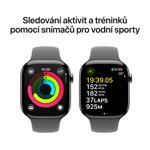 Apple Watch Series 10 GPS + Cellular 46mm Natural Titanium Case with Stone Grey Sport Band - M/L (MWYA3QC/A)