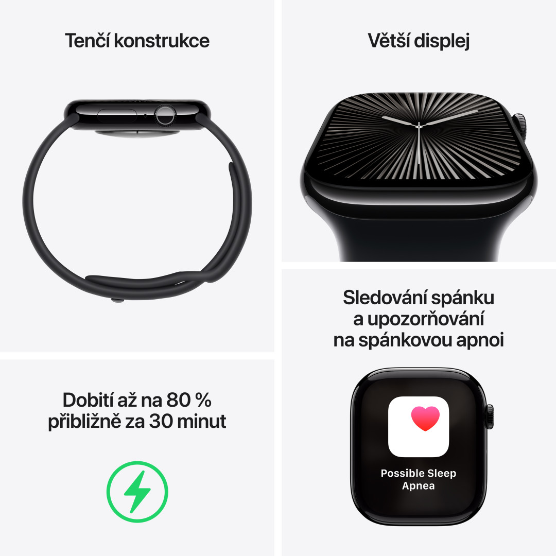 Apple Watch Series 10 GPS + Cellular 46mm puzdro z prírodného titánu s prírodnou milánskou slučkou - M/L (MWYC3QC/A)