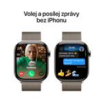 Apple Watch Series 10 GPS + Cellular 46mm puzdro z prírodného titánu s prírodnou milánskou slučkou - M/L (MWYC3QC/A)