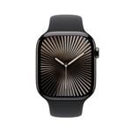 Apple Watch Series 10 GPS + Cellular 46mm Slate Titanium Case with Black Sport Band - S/M (MWYD3QC/A)