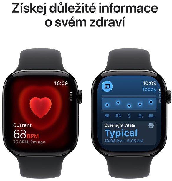 Apple Watch Series 11 GPS 42mm Aluminium Case Black Sport Band - M/L