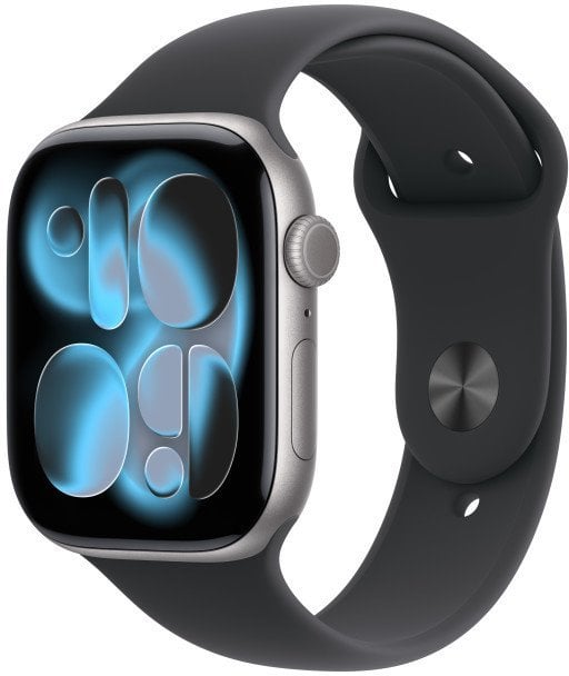 Apple Watch Series 11 GPS 42mm Aluminium Case Black Sport Band - M/L