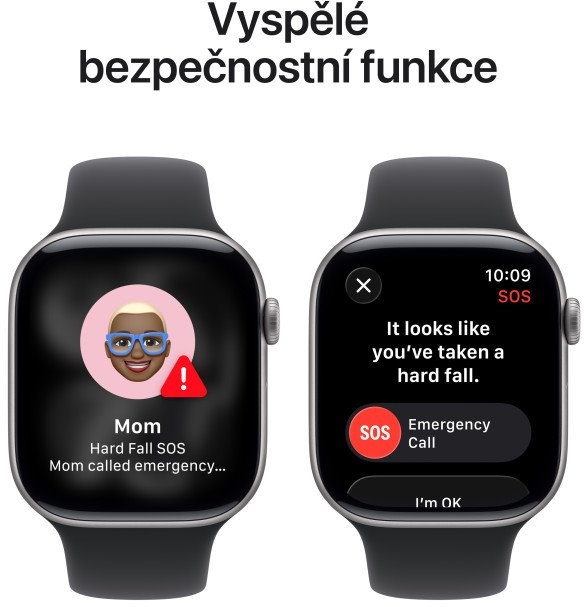 Apple Watch Series 11 GPS 46mm Aluminium Case Black Sport Band - S/M
