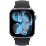 Apple Watch Series 11 GPS 46mm Aluminium Case Black Sport Band - S/M