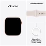 Apple Watch Series 11 GPS 46mm Aluminium Case Light Blush Sport Band - S/M