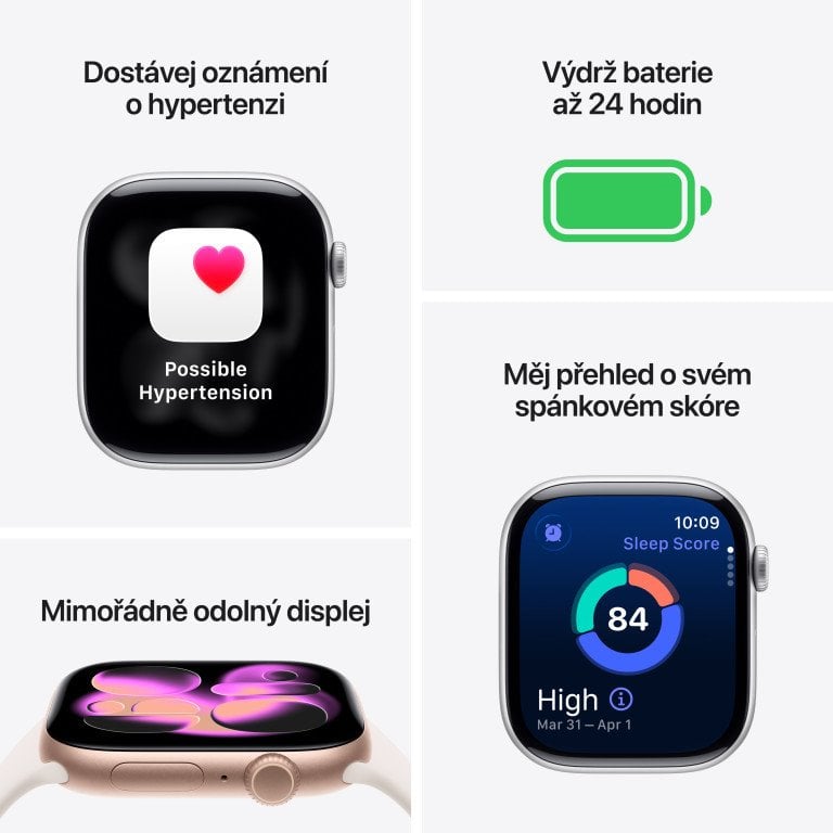 Apple Watch Series 11 GPS 46mm Black Aluminium, Black Sport Band - M/L